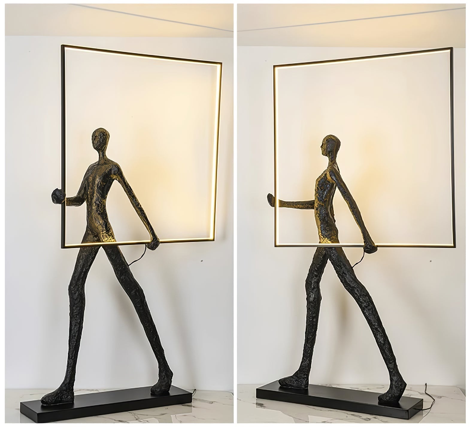 Aeon Sculpture Minimalist Art Floor Lamp Modern Tall LED Standing Light for Home Decor