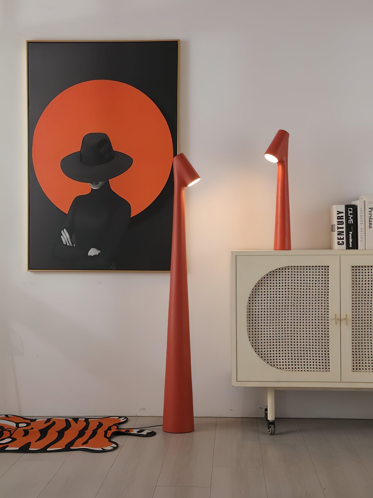 Geometric Resin Floor Lamp Minimalist Reading Light for Modern Interiors