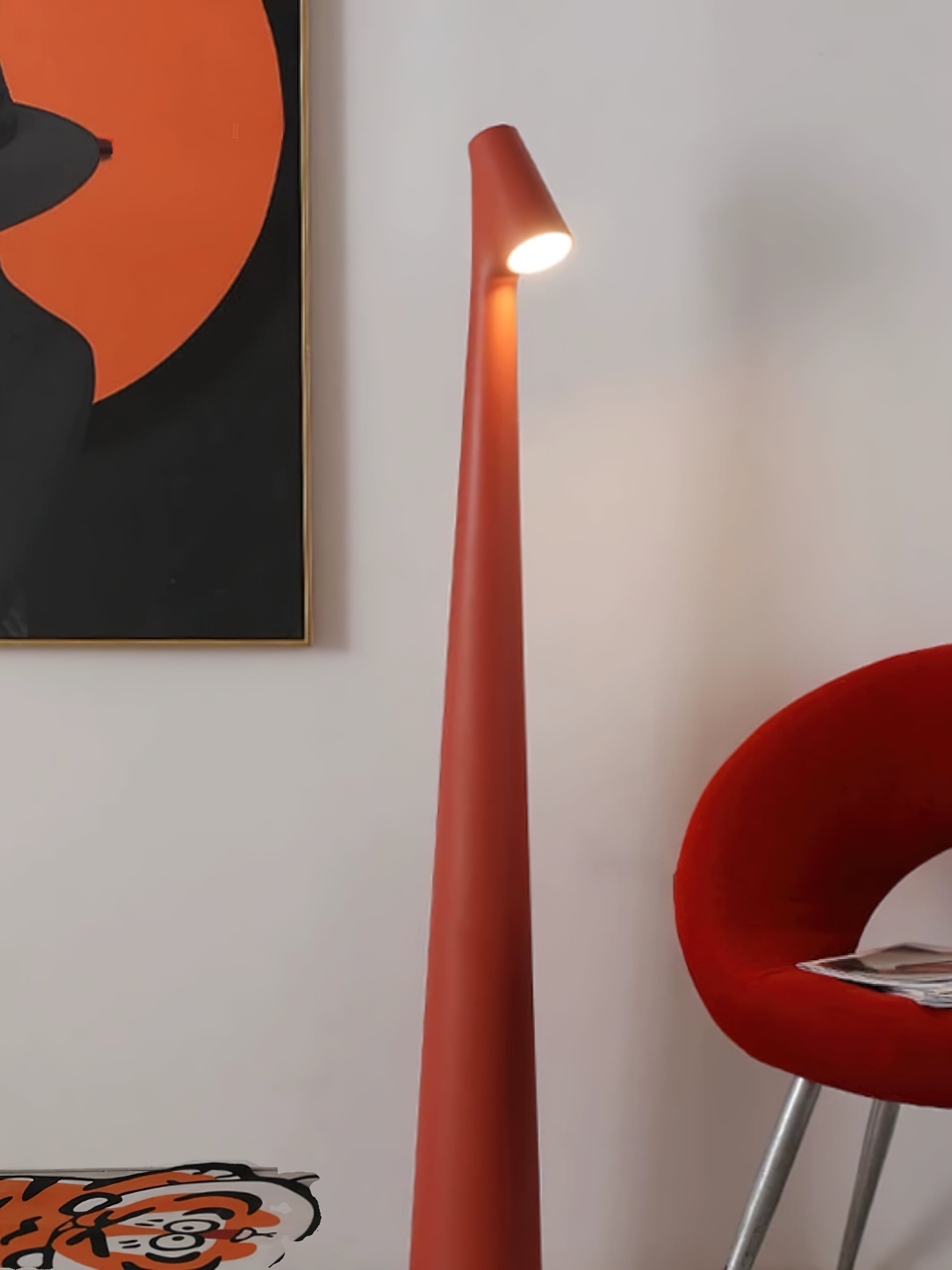 Geometric Resin Floor Lamp Minimalist Reading Light for Modern Interiors
