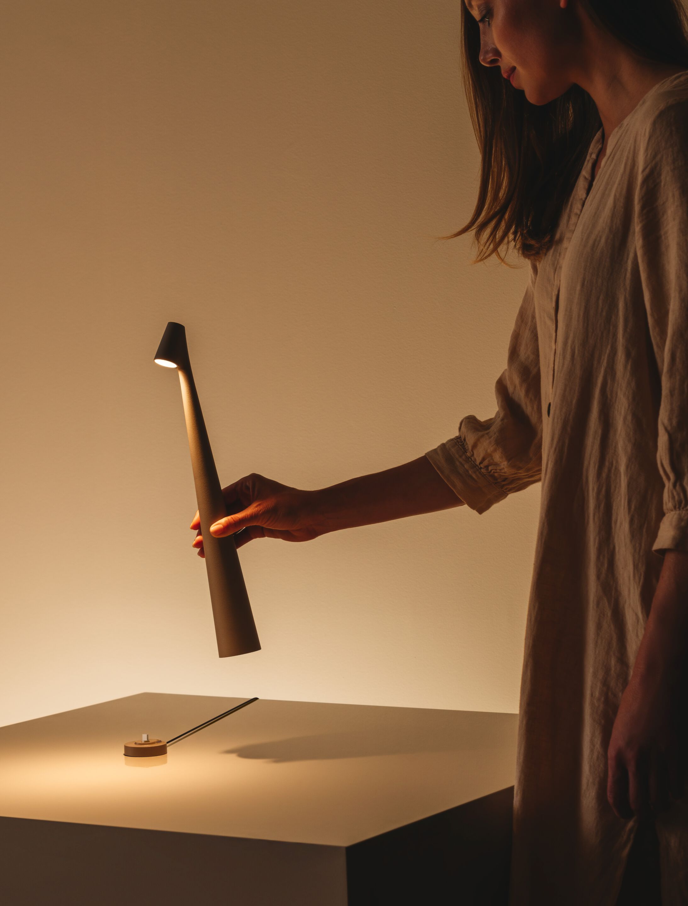 Africa Portable LED Table Lamp Rechargeable Cordless Minimalist Accent Light for Home and Office