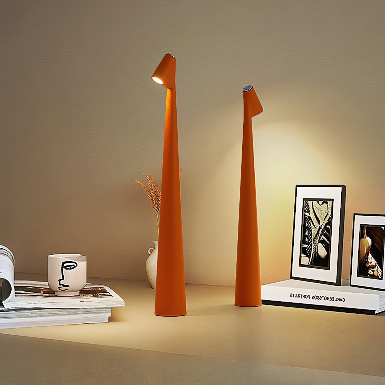 Africa Portable LED Table Lamp Rechargeable Cordless Minimalist Accent Light for Home and Office