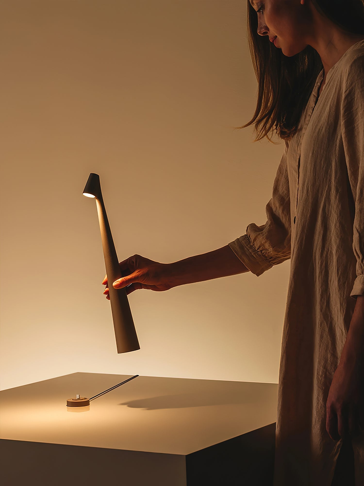 Africa Portable LED Table Lamp Rechargeable Cordless Minimalist Accent Light for Home and Office
