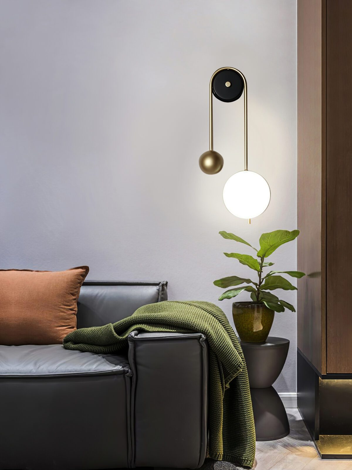 modern-gold-single-pendulum-led-wall-sconce-with-three-color-temperature-modes