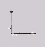 modern-linear-chandelier-with-clear-glass-globe-shades-for-geometric-dining-room-lighting