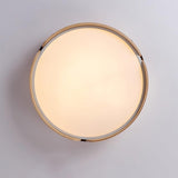 Modern Natural Wood LED Flush Mount Ceiling Light Fixture with Wabi Sabi Minimalist Design