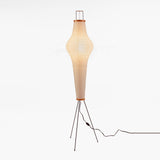 Japanese Rice Paper Floor Lamp Sculptural Mulberry Paper Standing Lantern Lighting