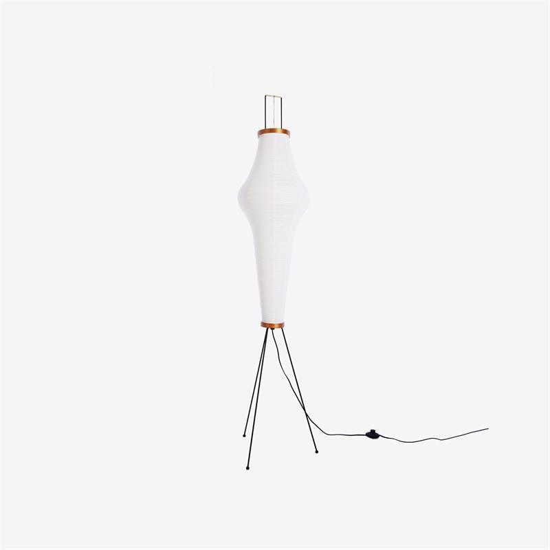 Japanese Rice Paper Floor Lamp Sculptural Mulberry Paper Standing Lantern Lighting