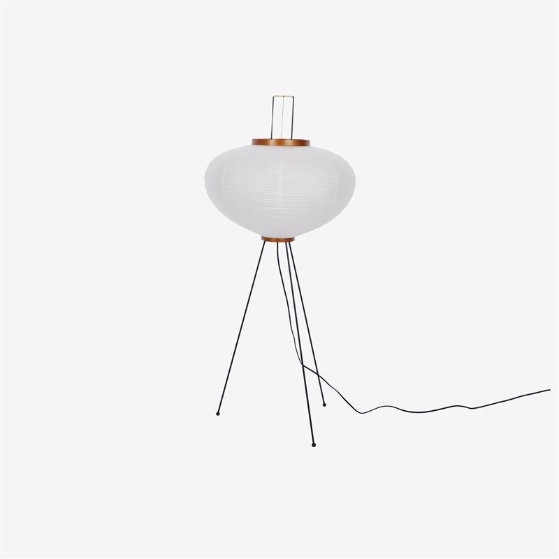 Japanese Rice Paper Floor Lamp Sculptural Mulberry Paper Standing Lantern Lighting