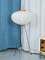 Japanese Rice Paper Floor Lamp Sculptural Mulberry Paper Standing Lantern Lighting