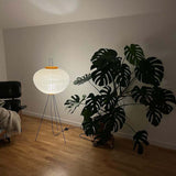 Japanese Rice Paper Floor Lamp Sculptural Mulberry Paper Standing Lantern Lighting