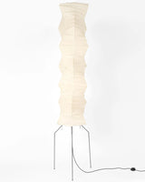 Japanese Rice Paper Floor Lamp Sculptural Mulberry Paper Standing Lantern Lighting