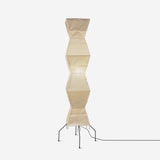 Japanese Rice Paper Floor Lamp Sculptural Mulberry Paper Standing Lantern Lighting