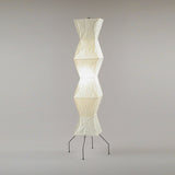 Japanese Rice Paper Floor Lamp Sculptural Mulberry Paper Standing Lantern Lighting