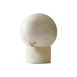 Natural Snowflake Alabaster Sphere Table Lamp for Bedside Reading and Desk Lighting