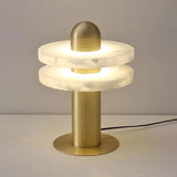 Modern Alabaster Comet LED Table Lamp for Luxury Bedroom and Office Lighting