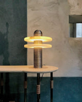 Modern Alabaster Comet LED Table Lamp for Luxury Bedroom and Office Lighting
