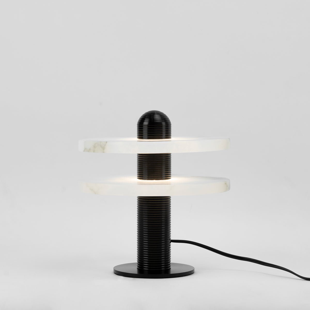 Modern Alabaster Comet LED Table Lamp for Luxury Bedroom and Office Lighting