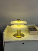 Modern Alabaster Comet LED Table Lamp for Luxury Bedroom and Office Lighting