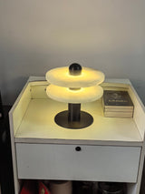 Modern Alabaster Comet LED Table Lamp for Luxury Bedroom and Office Lighting