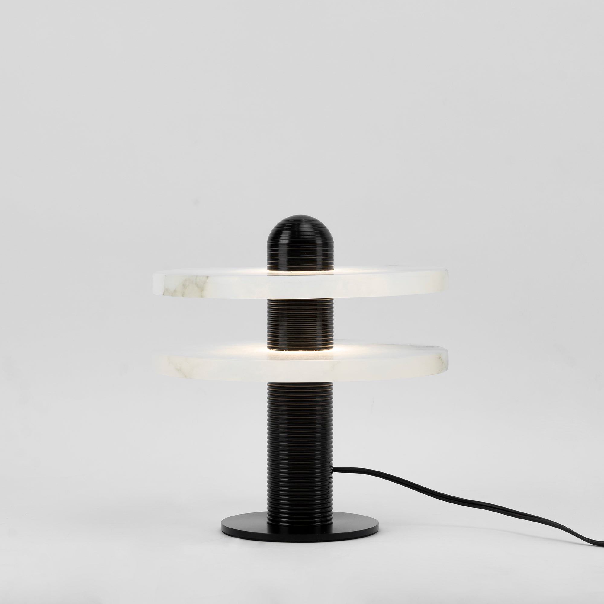 Modern Alabaster Comet LED Table Lamp for Luxury Bedroom and Office Lighting