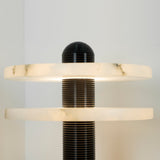 Modern Alabaster Comet LED Table Lamp for Luxury Bedroom and Office Lighting