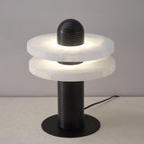 Modern Alabaster Comet LED Table Lamp for Luxury Bedroom and Office Lighting