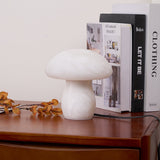 Natural Alabaster Stone Mushroom Table Lamp for Modern Bedroom and Office Decor