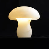 Natural Alabaster Stone Mushroom Table Lamp for Modern Bedroom and Office Decor