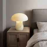Natural Alabaster Stone Mushroom Table Lamp for Modern Bedroom and Office Decor