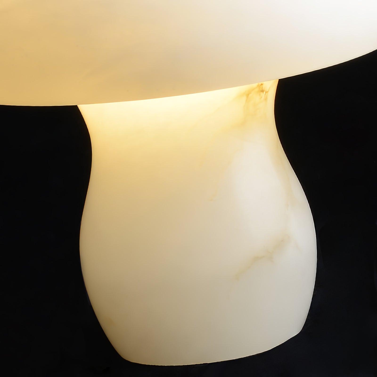 Natural Alabaster Stone Mushroom Table Lamp for Modern Bedroom and Office Decor