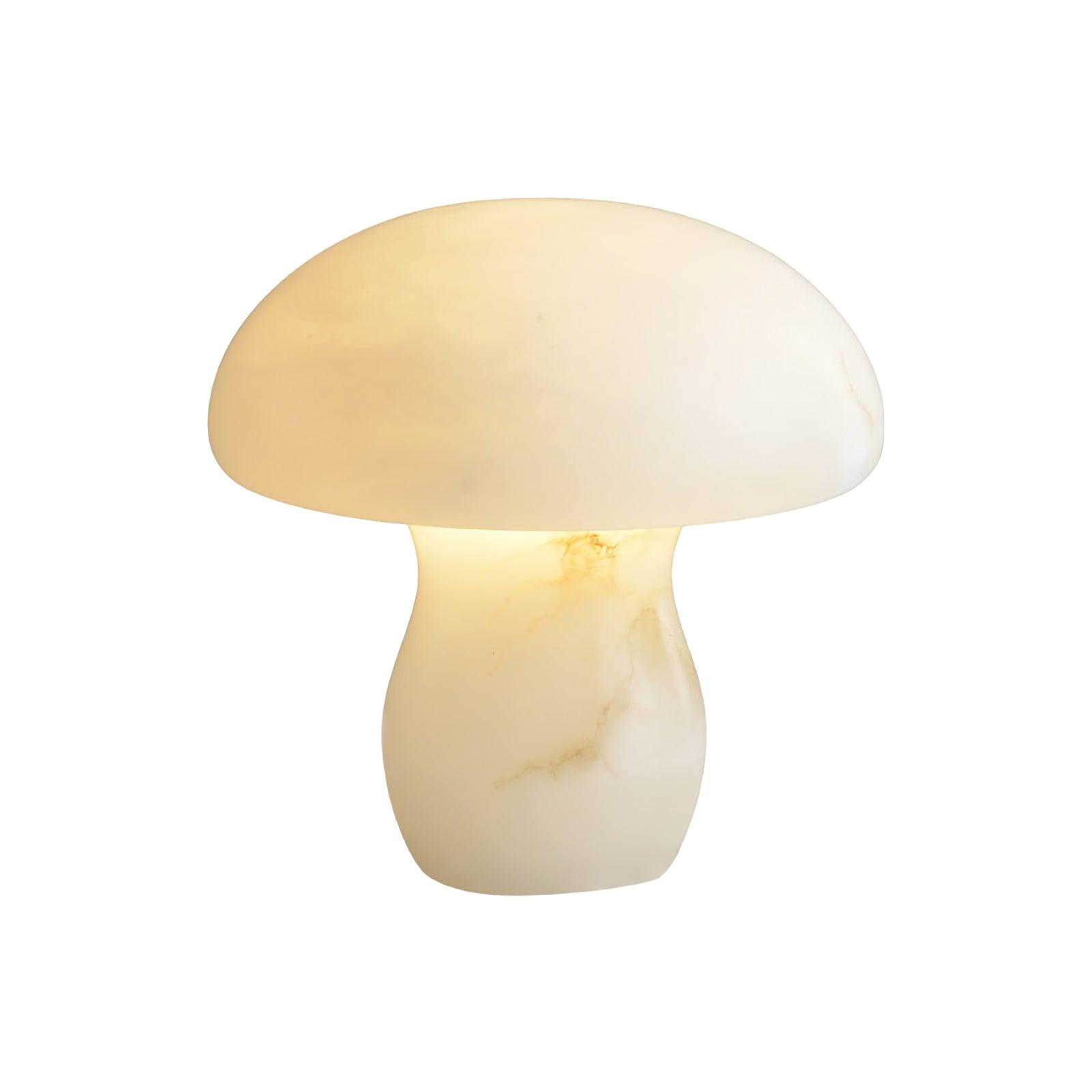 Natural Alabaster Stone Mushroom Table Lamp for Modern Bedroom and Office Decor