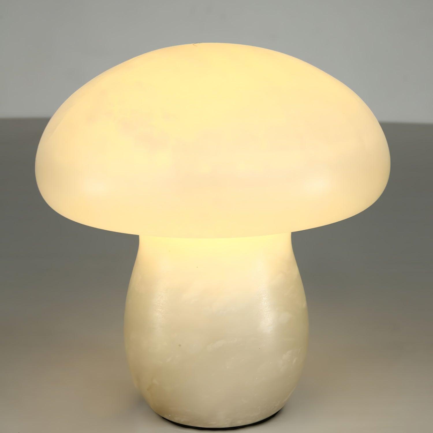 Natural Alabaster Stone Mushroom Table Lamp for Modern Bedroom and Office Decor
