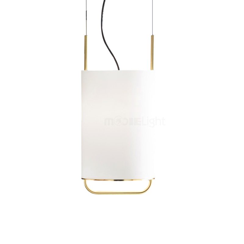 modern-geometric-pendant-light-with-white-fabric-cylindrical-shade-and-gold-metal-finish