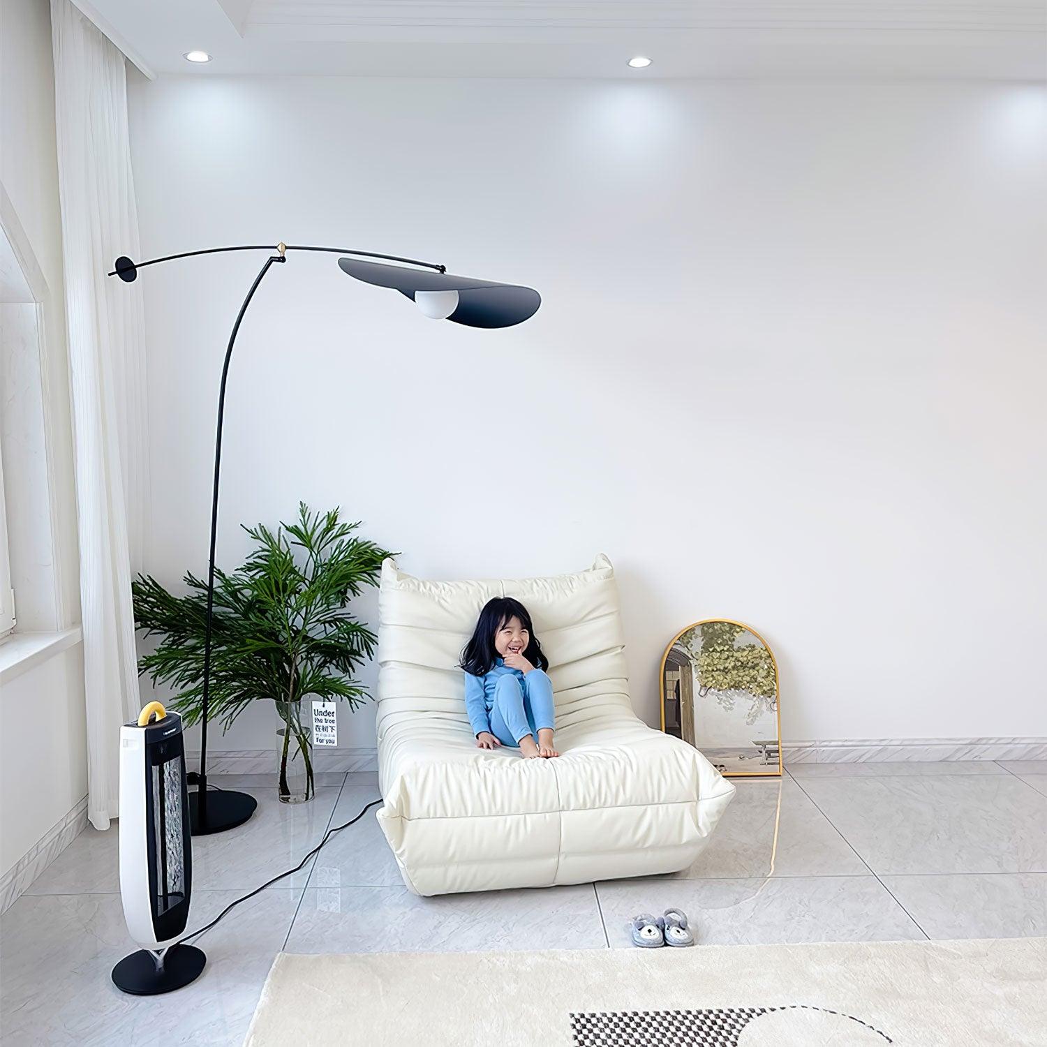 Alonso Modern Metal Torchiere Floor Lamp Minimalist Standing Reading Light
