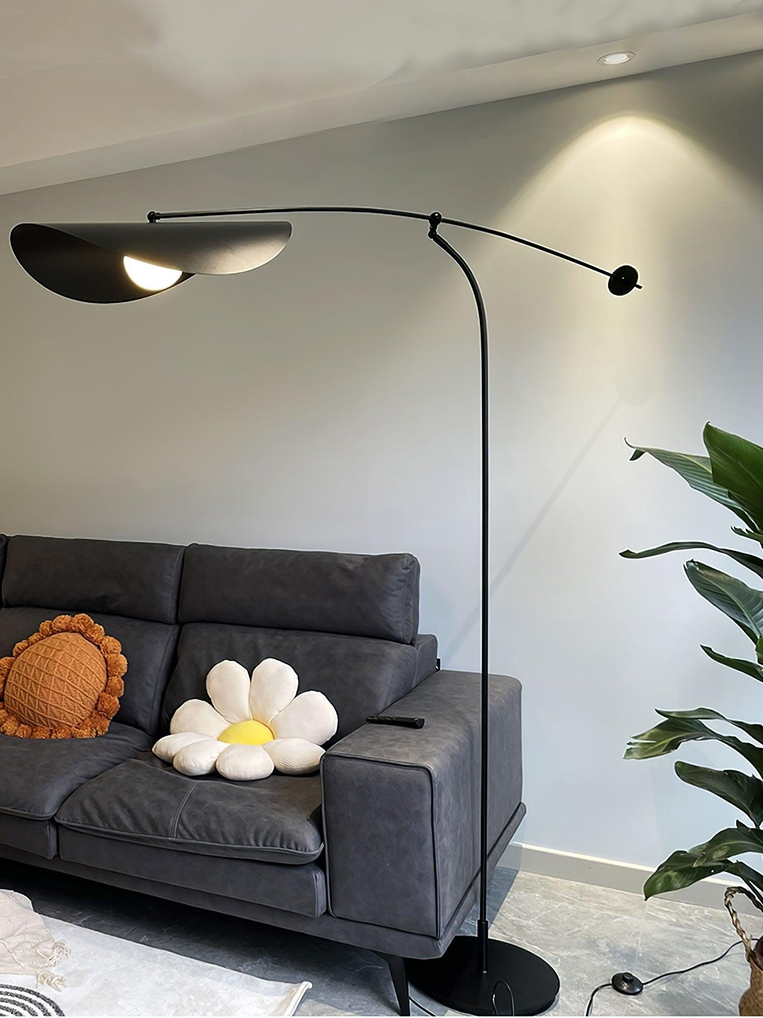 Alonso Modern Metal Torchiere Floor Lamp Minimalist Standing Reading Light