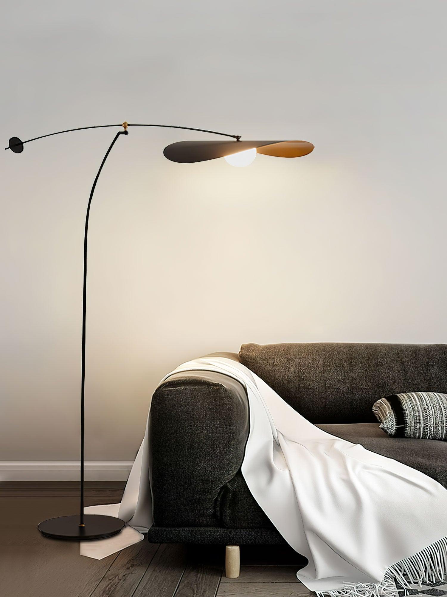 Alonso Modern Metal Torchiere Floor Lamp Minimalist Standing Reading Light