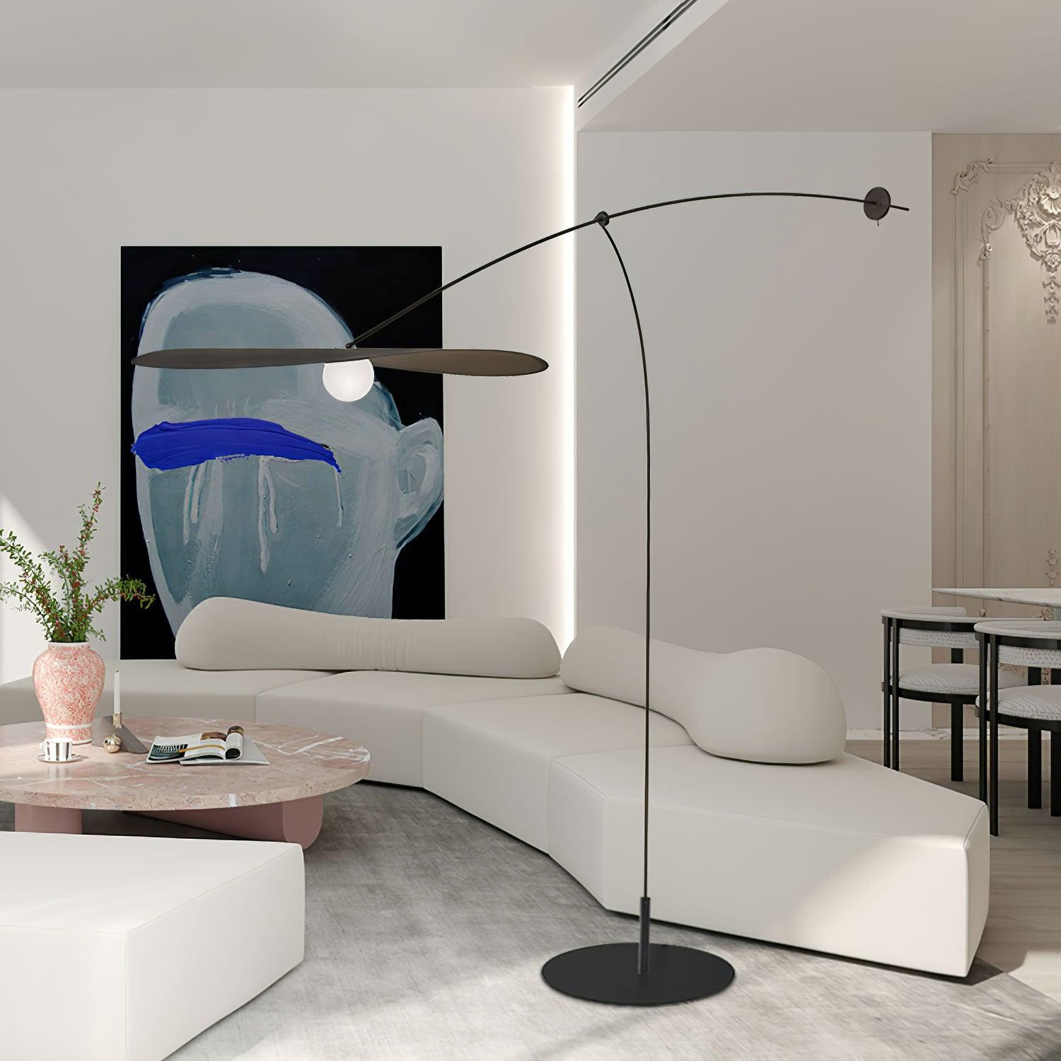 Alonso Modern Metal Torchiere Floor Lamp Minimalist Standing Reading Light