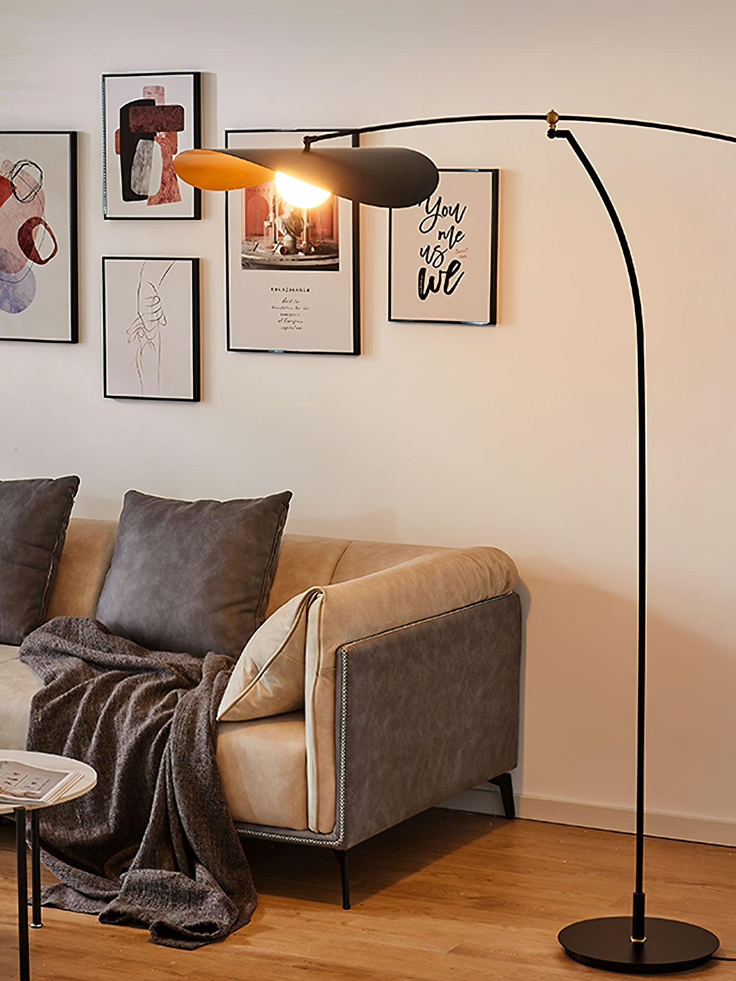 Alonso Modern Metal Torchiere Floor Lamp Minimalist Standing Reading Light