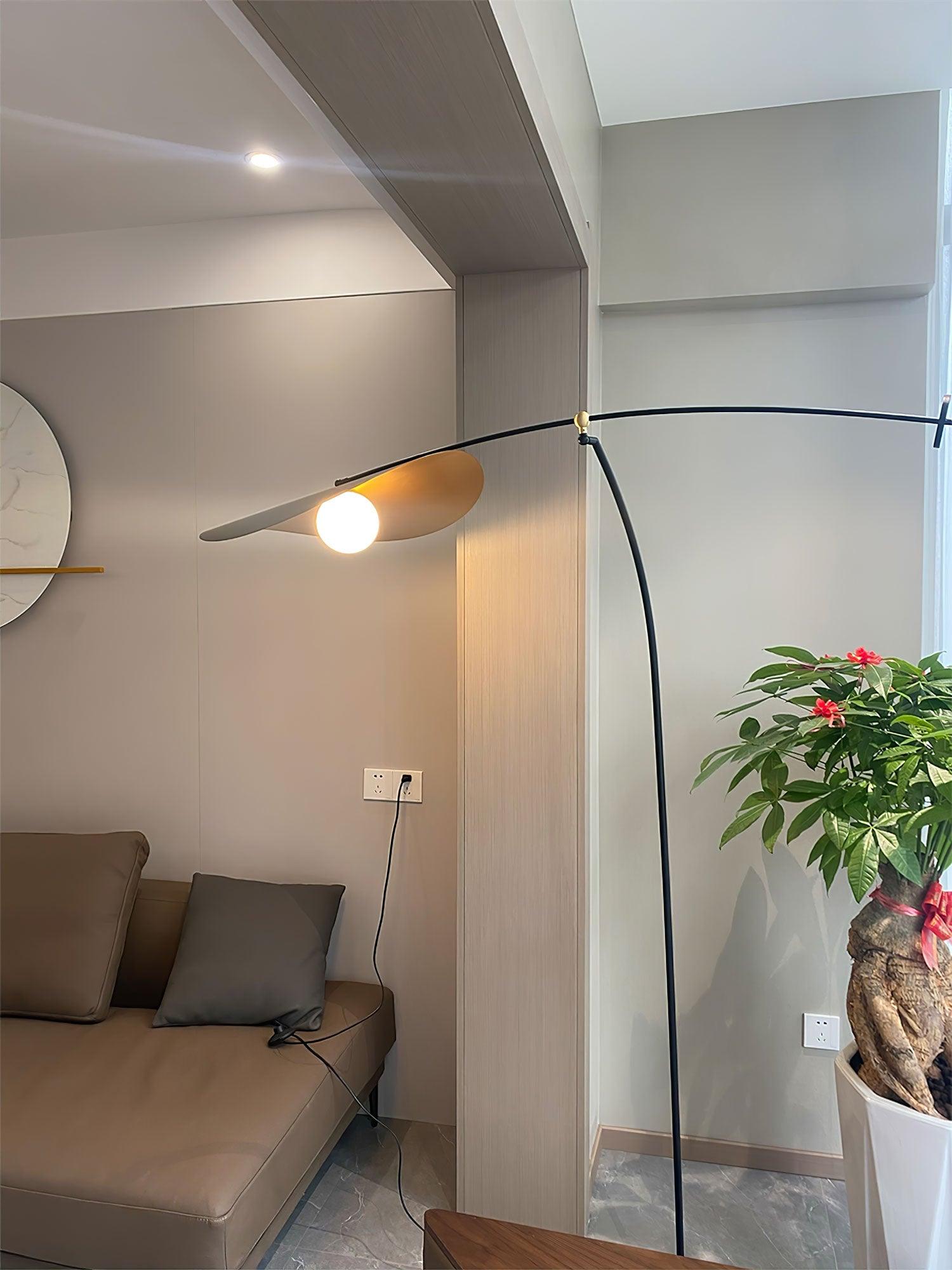 Alonso Modern Metal Torchiere Floor Lamp Minimalist Standing Reading Light