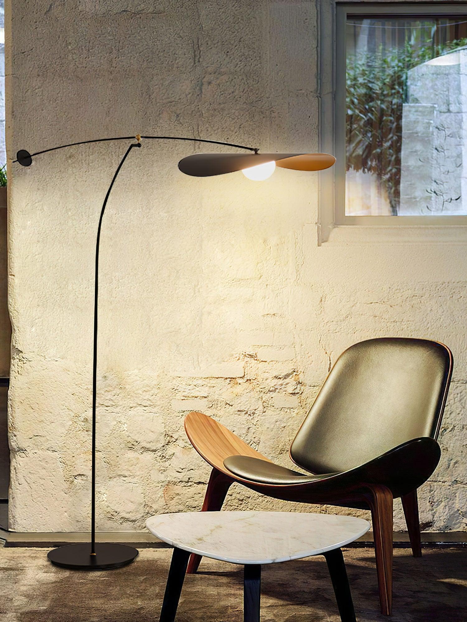 Alonso Modern Metal Torchiere Floor Lamp Minimalist Standing Reading Light