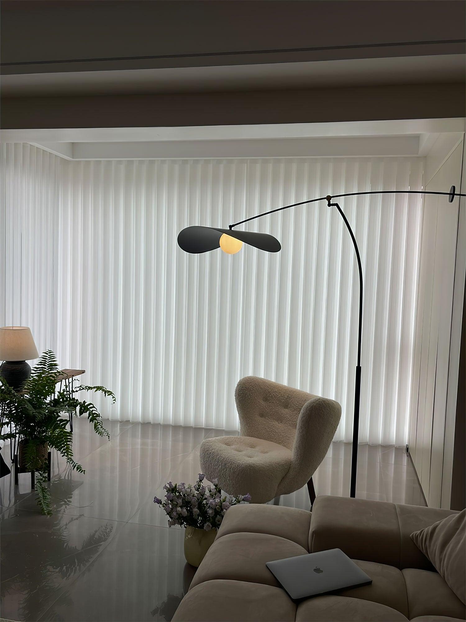 Alonso Modern Metal Torchiere Floor Lamp Minimalist Standing Reading Light