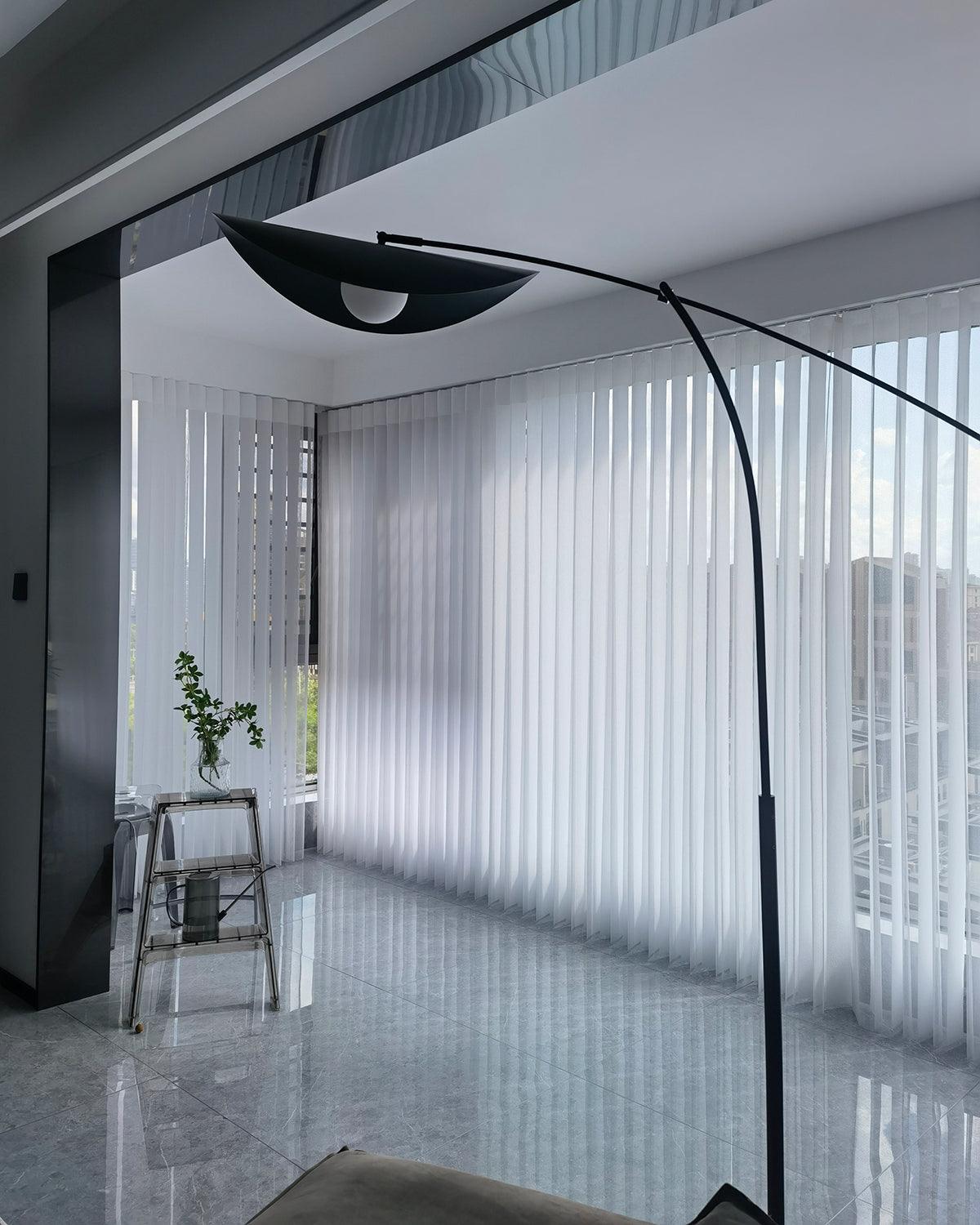 Alonso Modern Metal Torchiere Floor Lamp Minimalist Standing Reading Light
