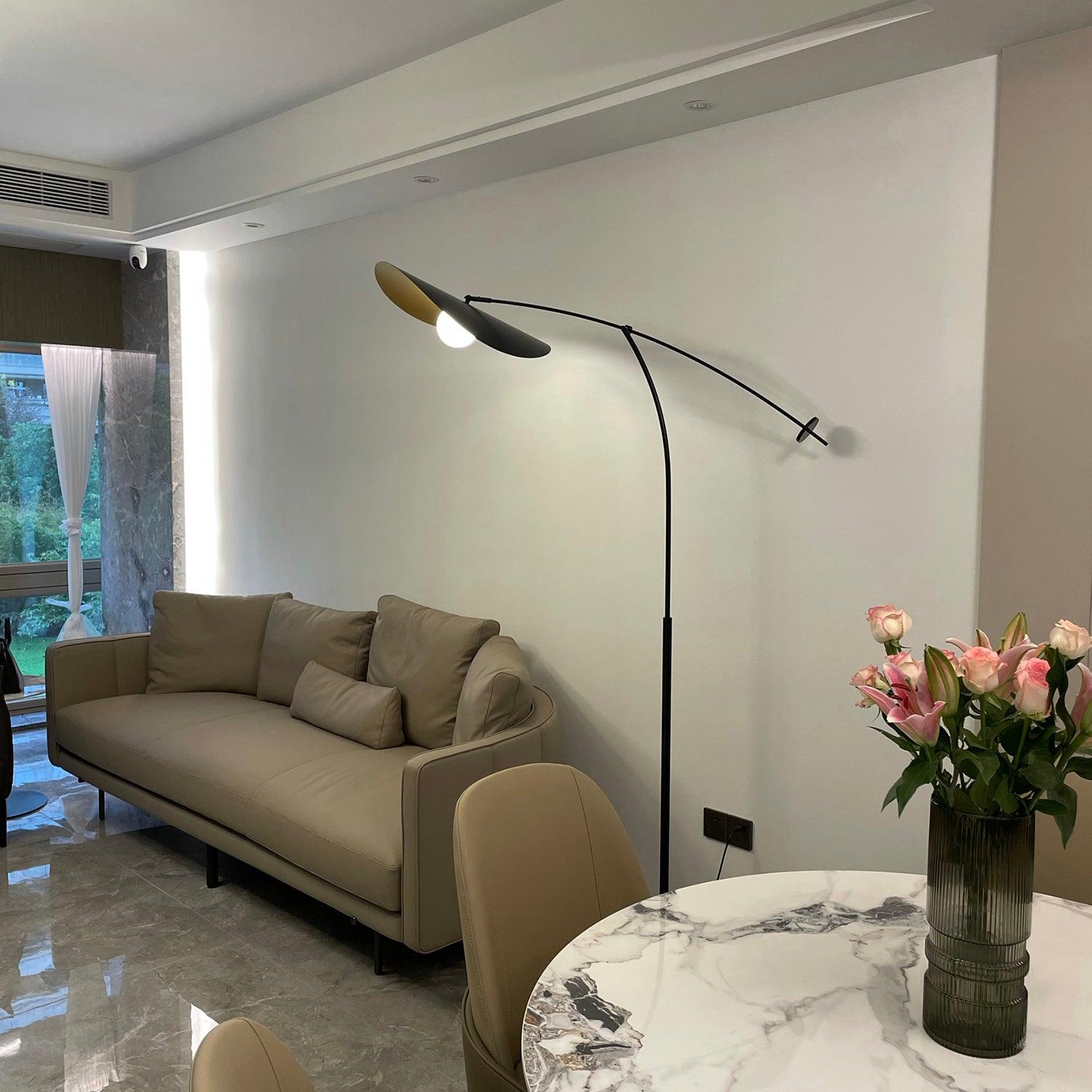 Alonso Modern Metal Torchiere Floor Lamp Minimalist Standing Reading Light