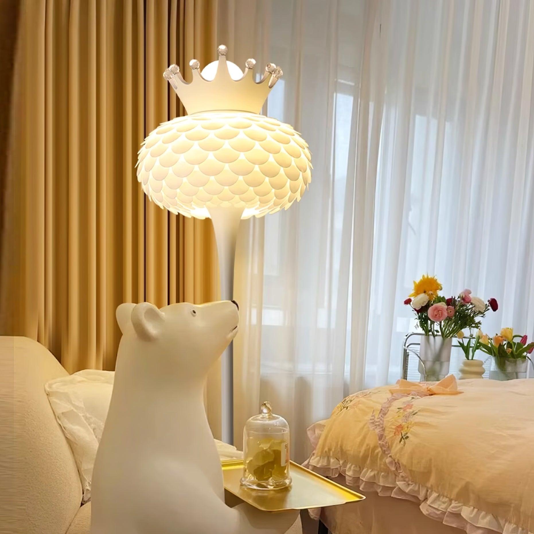 Modern Aluvia Crown Torchiere Floor Lamp for Elegant Indoor Home Lighting