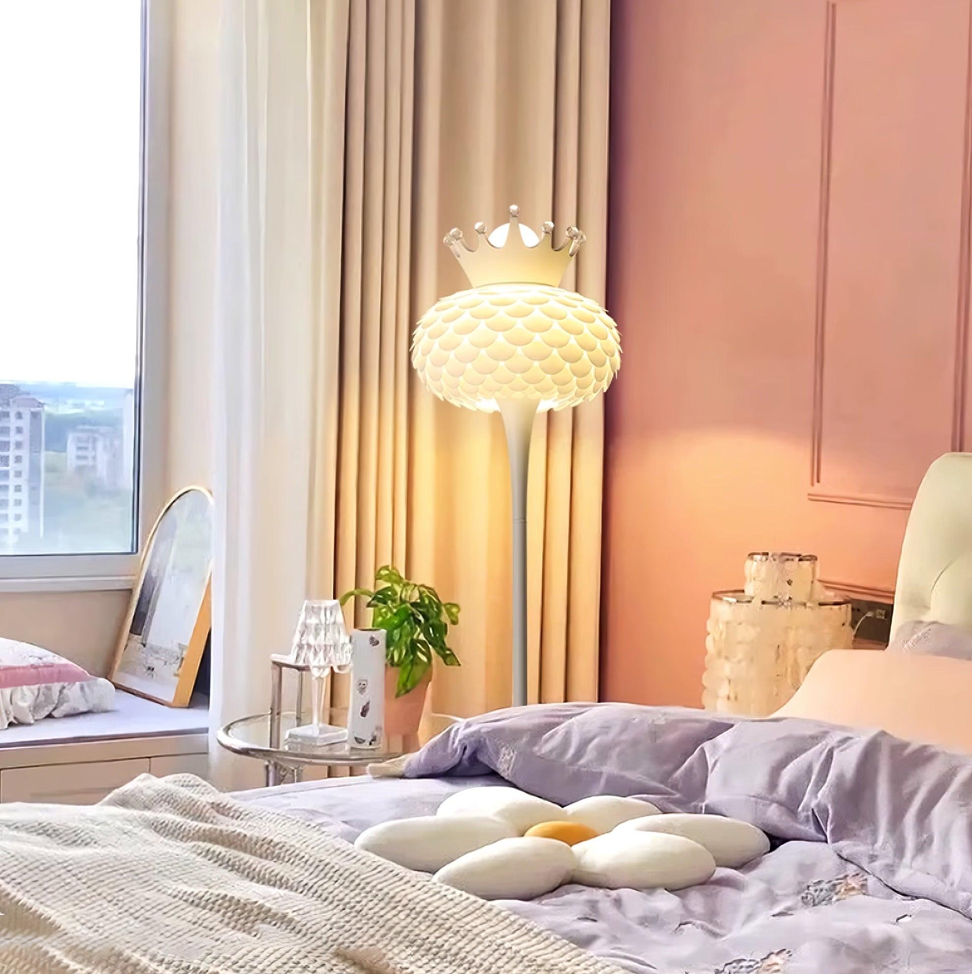 Modern Aluvia Crown Torchiere Floor Lamp for Elegant Indoor Home Lighting