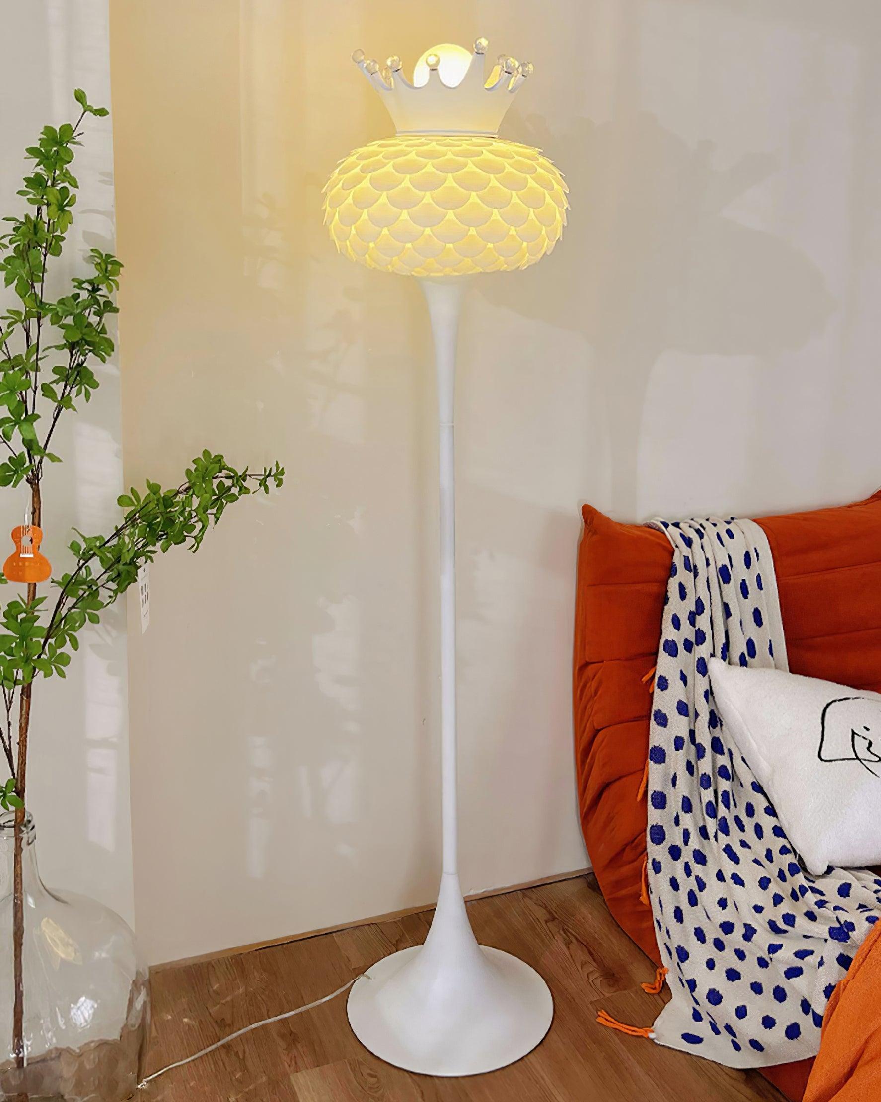 Modern Aluvia Crown Torchiere Floor Lamp for Elegant Indoor Home Lighting