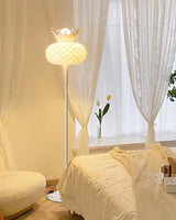 Modern Aluvia Crown Torchiere Floor Lamp for Elegant Indoor Home Lighting
