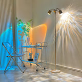 Modern Ripple and Sunset Red Ambient Floor Lamp Contemporary LED Standing Accent Light