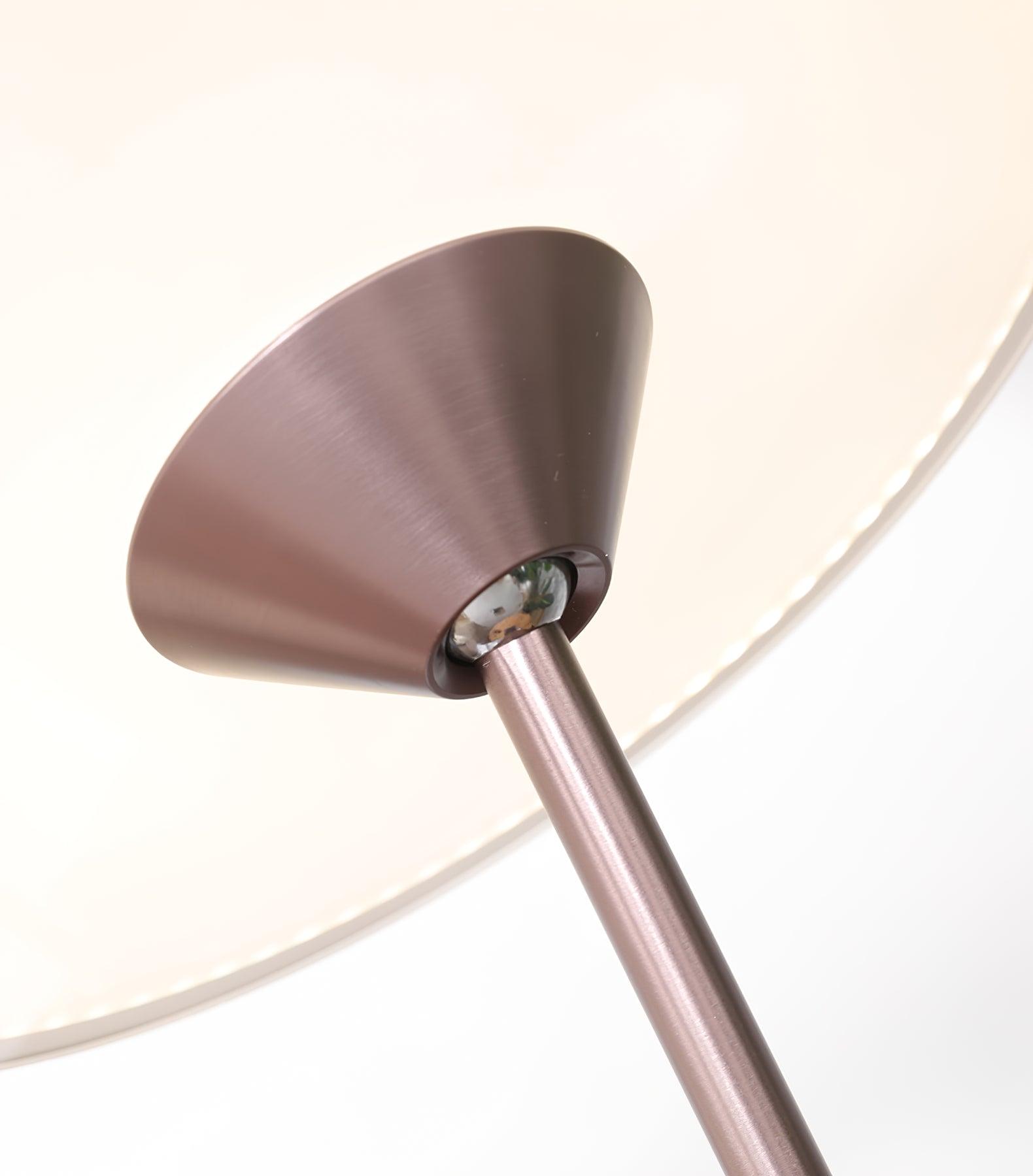 Ambra Modern LED Torchiere Floor Lamp with Acrylic Shade and Brown Finish
