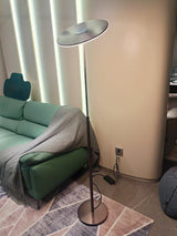Ambra Modern LED Torchiere Floor Lamp with Acrylic Shade and Brown Finish